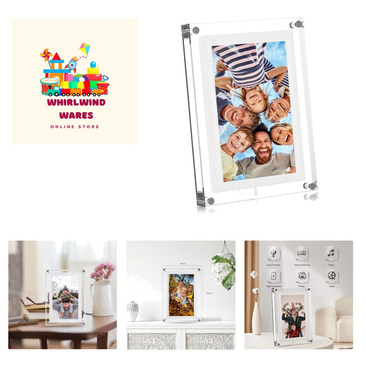 7-Inch Digital Picture Frame,Acrylic Video Frame with Auto Rotate Playback, 2...