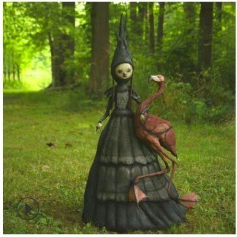 Creepy Witch Resin Figurines