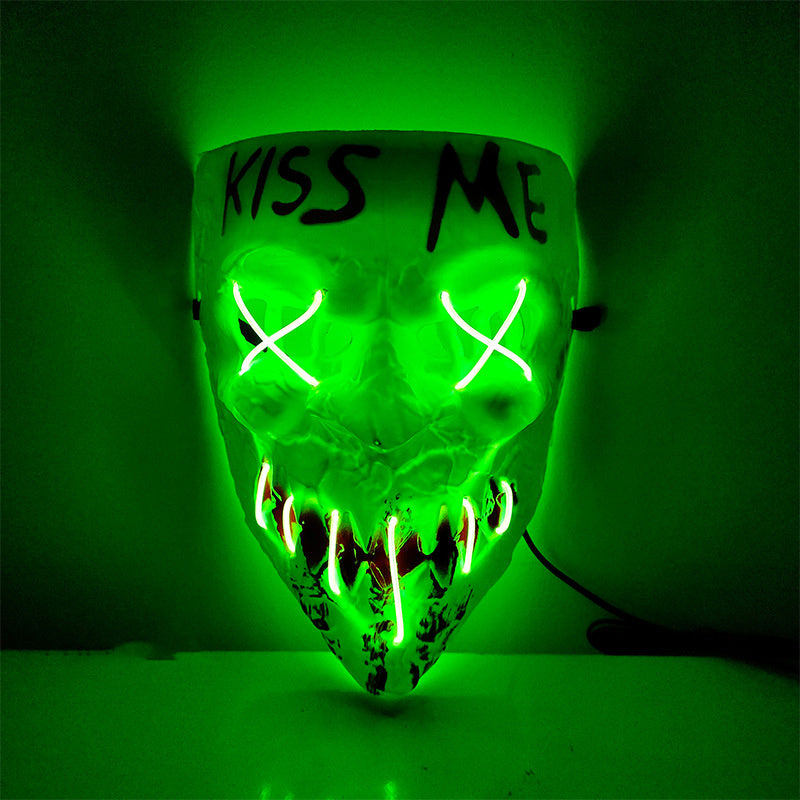 Halloween Horror Tricky Face LED Mask