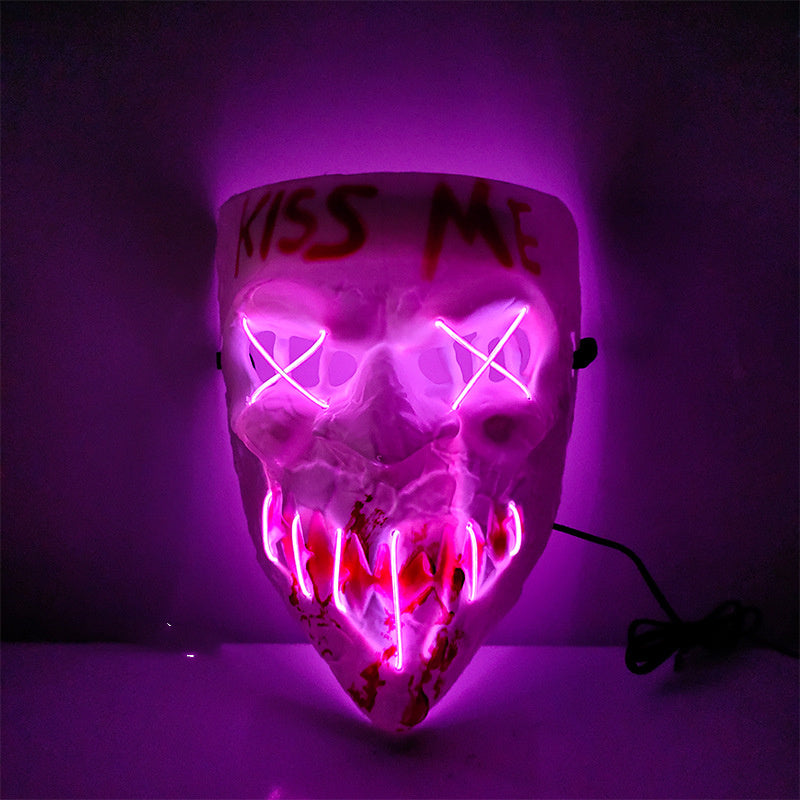 Halloween Horror Tricky Face LED Mask