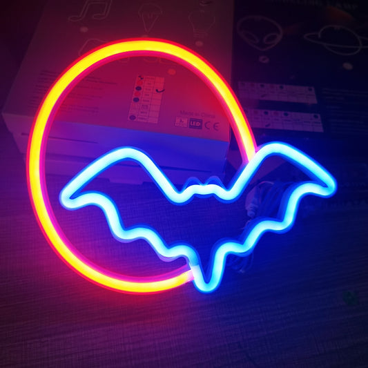 Bat/ Moon Neon Light