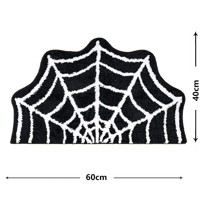 Halloween Cashmere-like Vampire / Spiderweb Rug