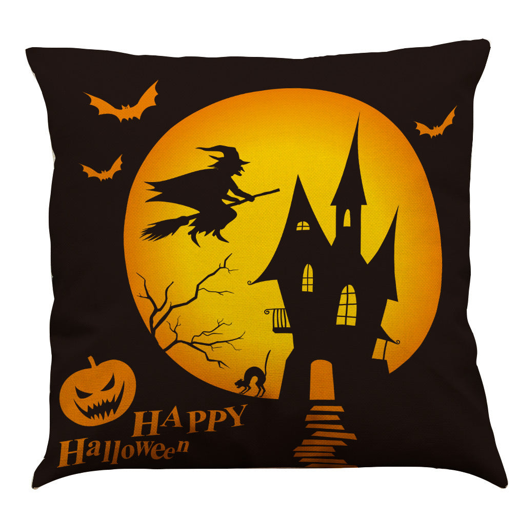 Halloween Cotton Linen Sofa / Car Cushion Pillowcase