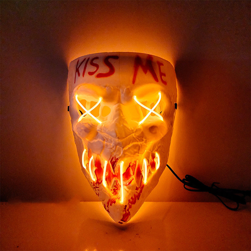 Halloween Horror Tricky Face LED Mask