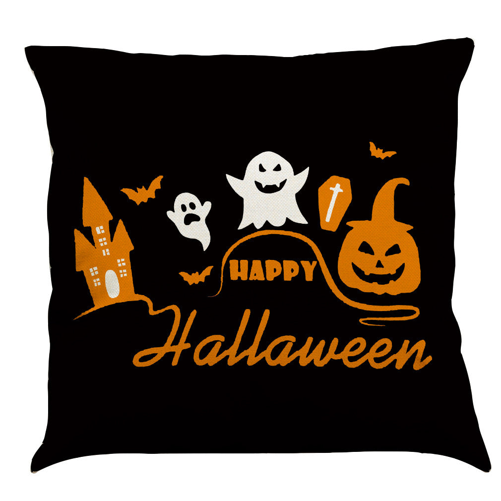 Halloween Cotton Linen Sofa / Car Cushion Pillowcase