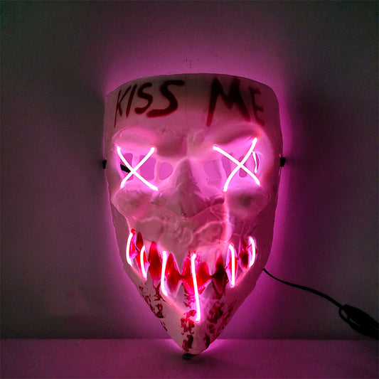 Halloween Horror Tricky Face LED Mask