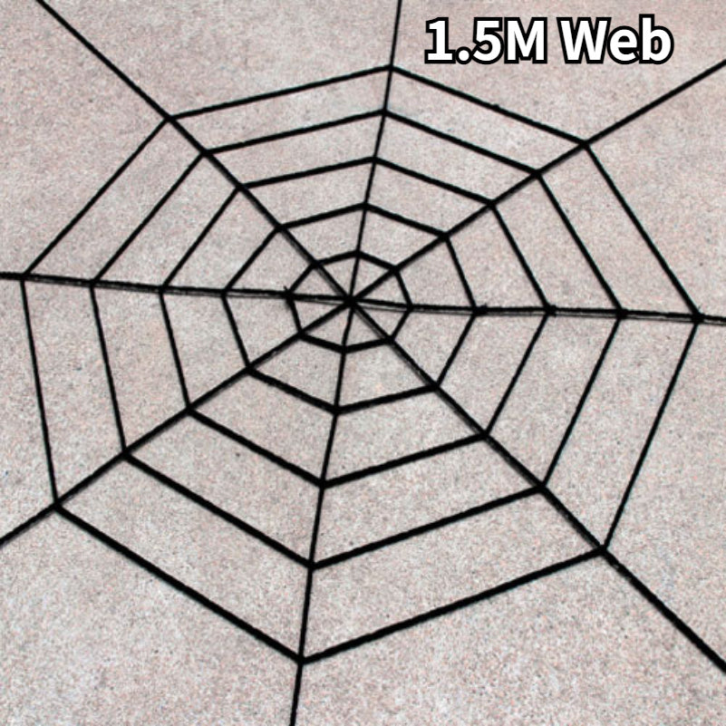 Halloween Plush Spider and/or Giant Web Haunted House Prop Indoor Outdoor Giant Decor