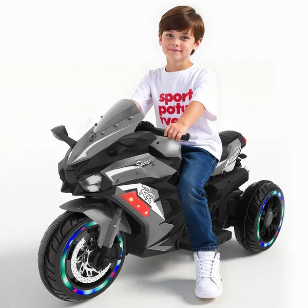 Motorcycle For Kids, 12V Electric Ride On Motorcycle For Brithday Gifts, Kids Motorcycle With LED Lights, Music