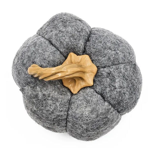 Set Of 3, 8.3x8.3x5.5 Gray Pumpkin Ornament Decor