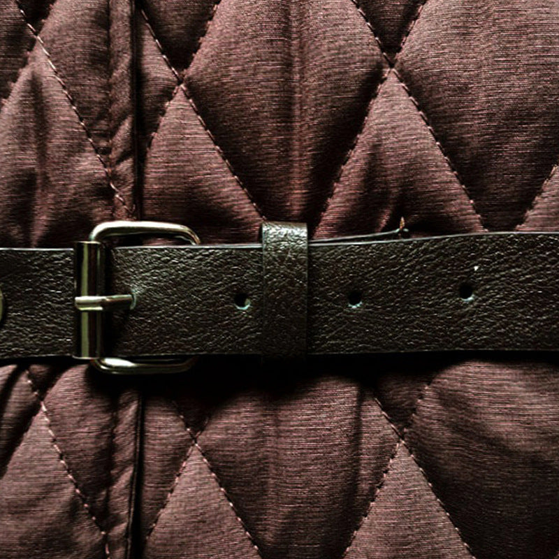 Quilted Pirate Vest w/ Standing Collar and Buckle Closure