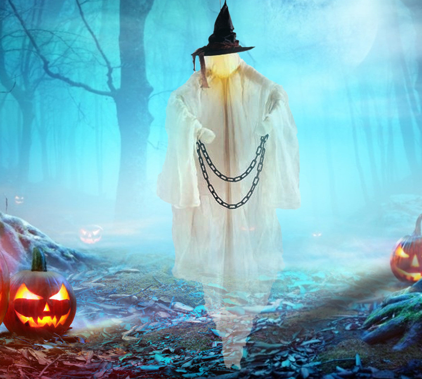 Illuminated Faceless Witch outdoor Decoration
