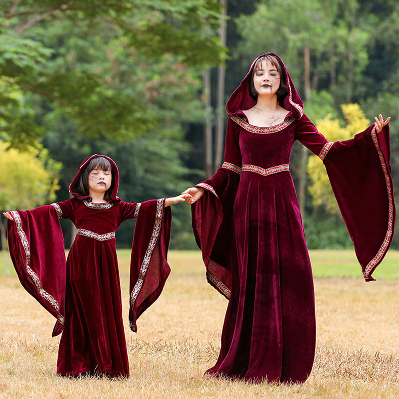 Medieval Little Red Riding Hood Vampire Witch Costume