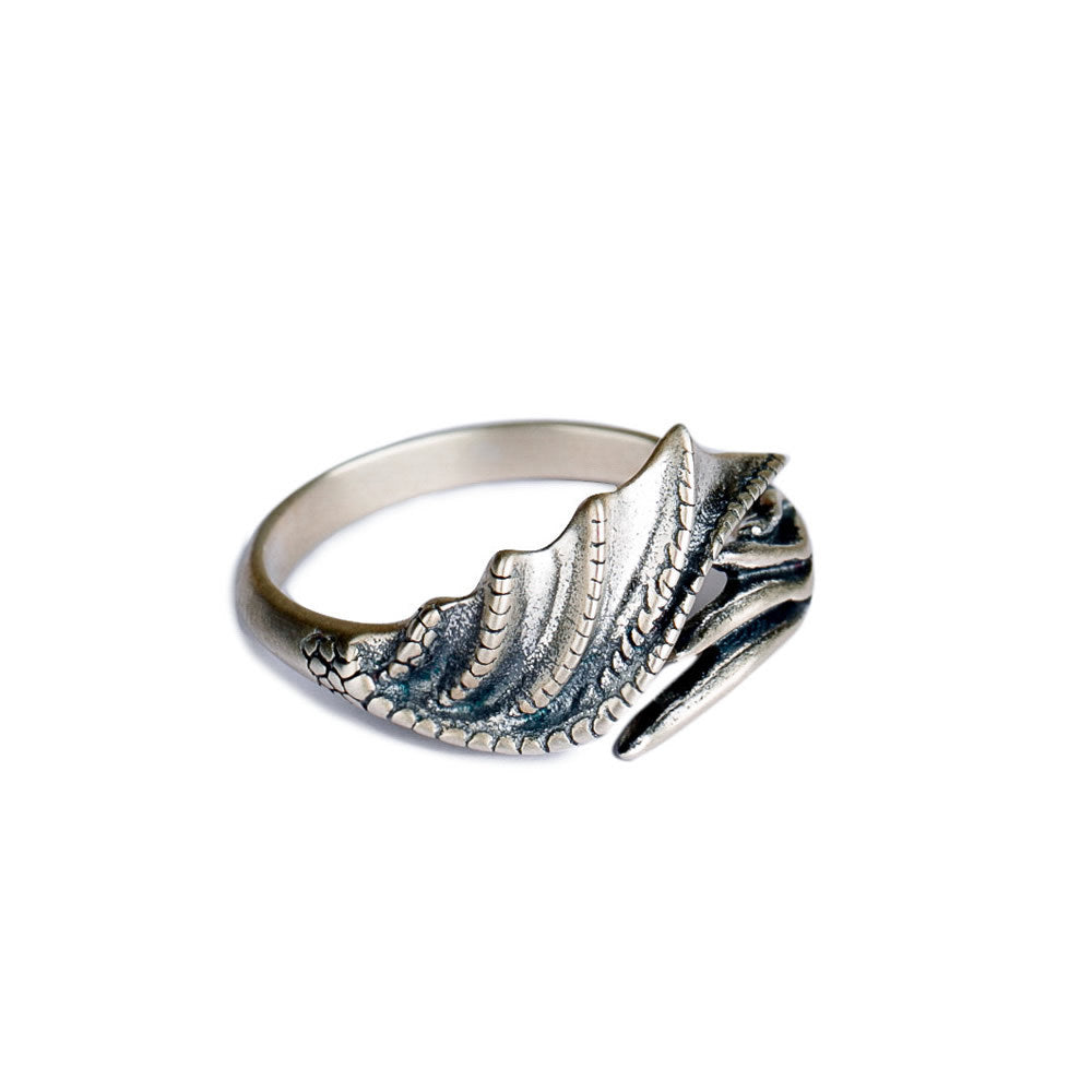 S925 Sterling Silver Dragon Wings Ring