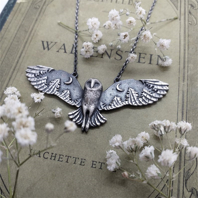 Flying Owl Necklace Pendant Jewelry