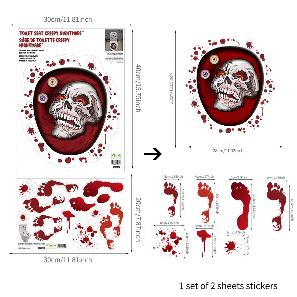 Halloween Theme Toilet Clings
