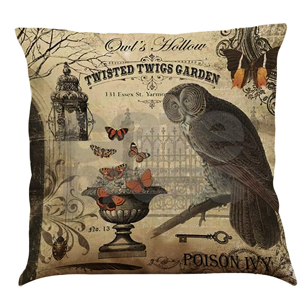Halloween Cotton Linen Sofa / Car Cushion Pillowcase