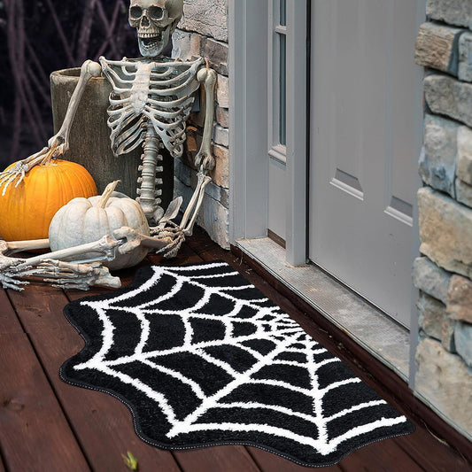 Halloween Cashmere-like Vampire / Spiderweb Rug