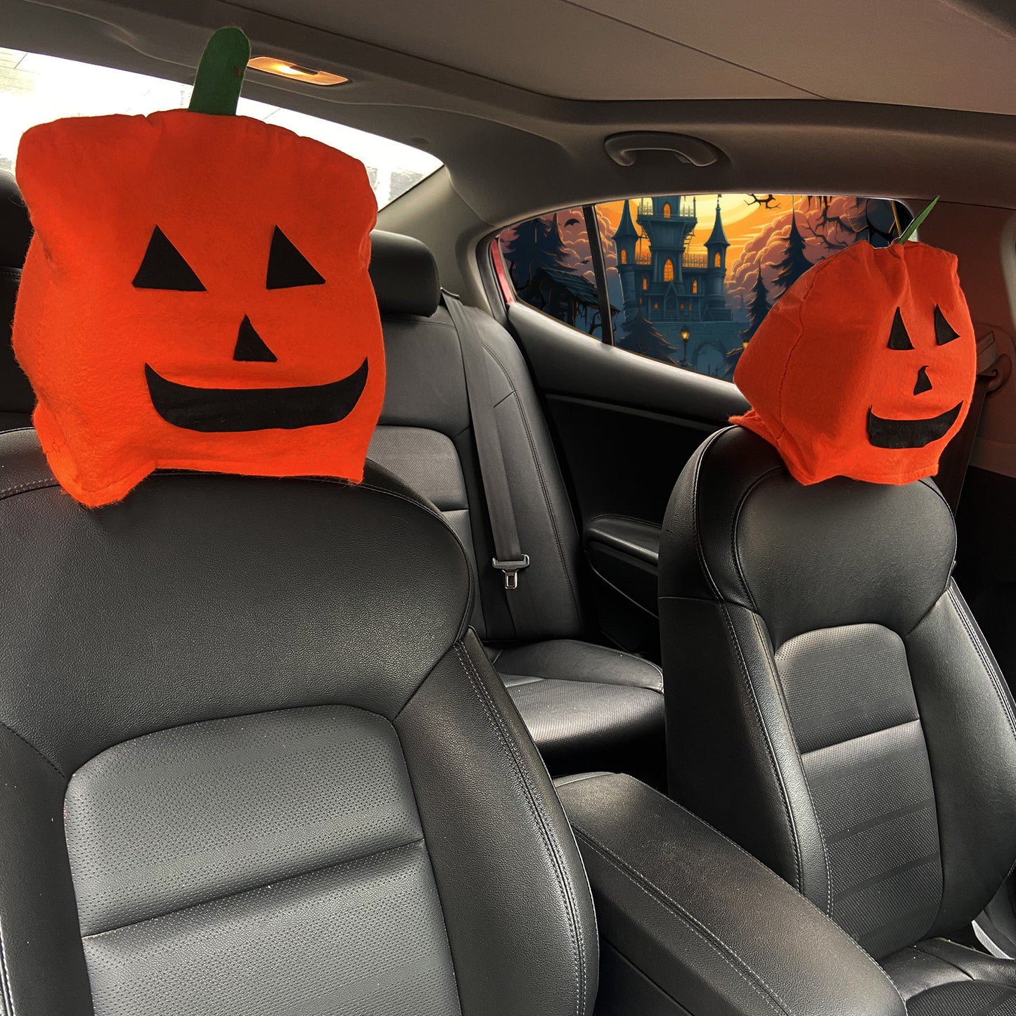 Jack o lantern Headrest Cover