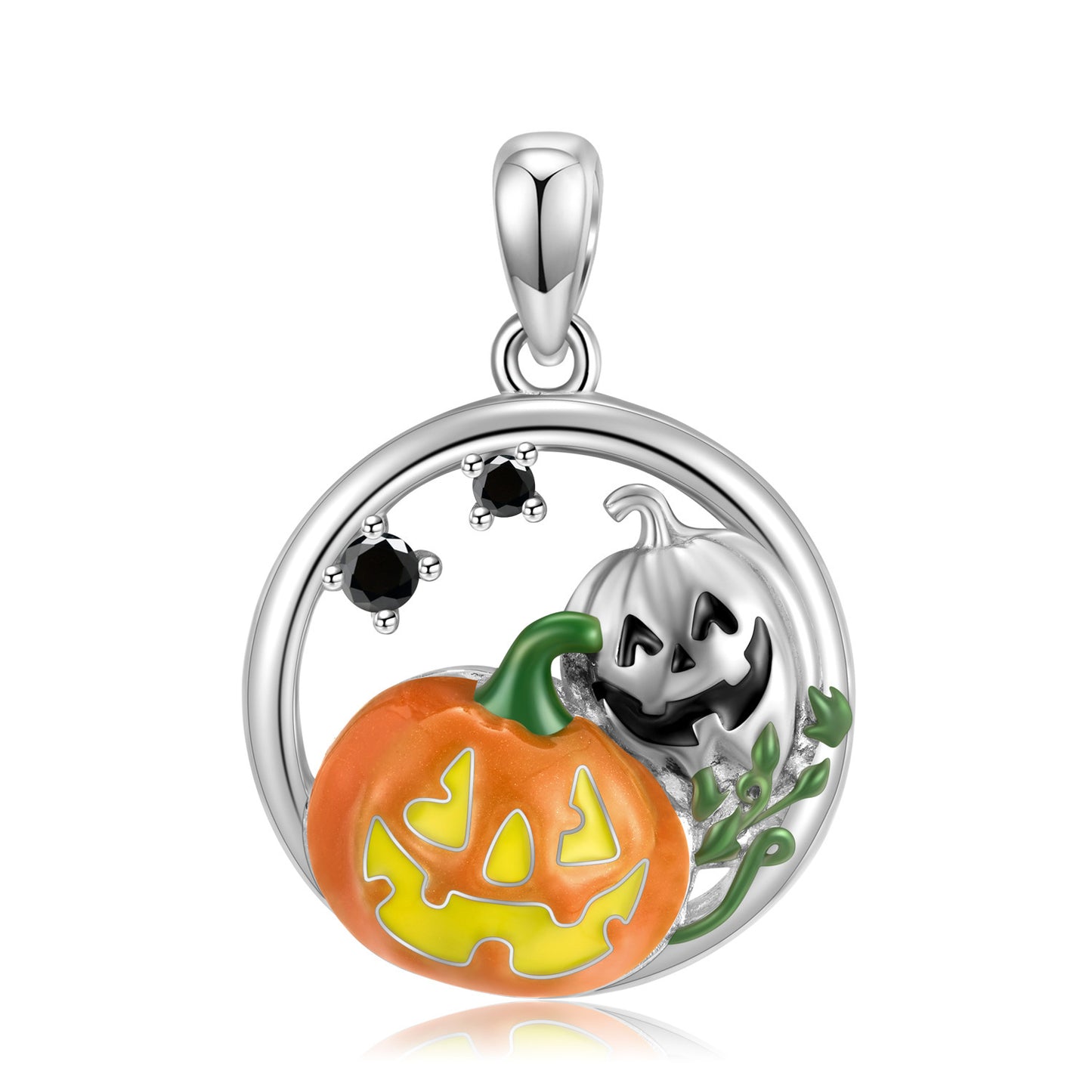 Jack o Lantern  S925 Silver Necklace