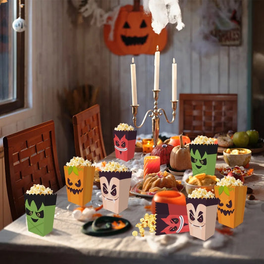 12 Pieces Halloween Popcorn / Snack Treat Boxes