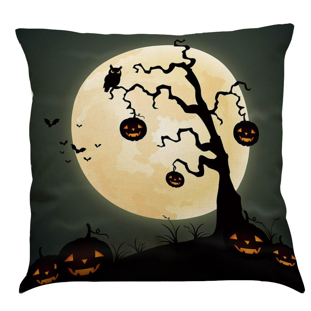 Halloween Cotton Linen Sofa / Car Cushion Pillowcase