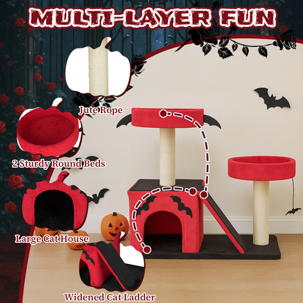 Halloween Cat Climbing Frame Gothic Cat Tree