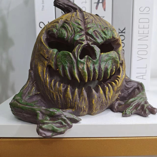 Outdoor Solar Powered Evil Pumpkin