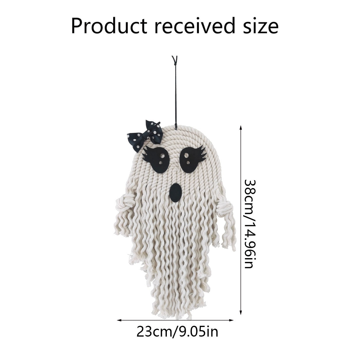 Weaving Halloween Cute White Ghost Ghost Pendant
