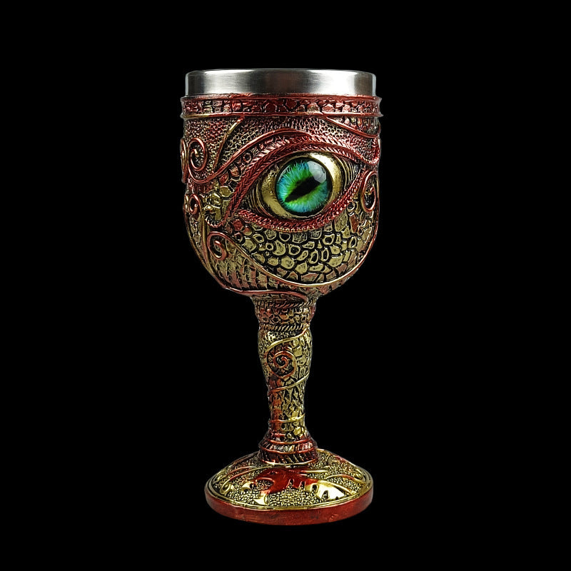 A Dragon Eye Wine Glass Personality European Medieval Statue