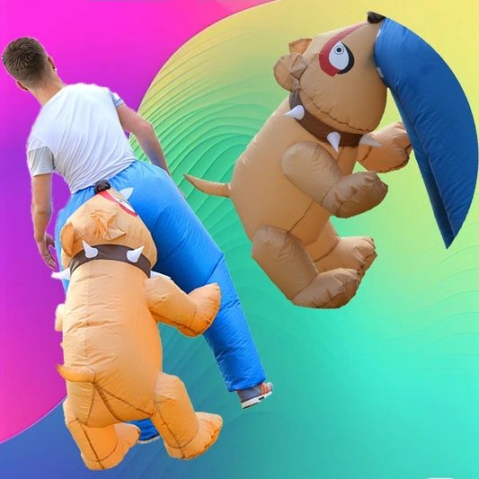 Inflatable Dog Biting Butt Costume