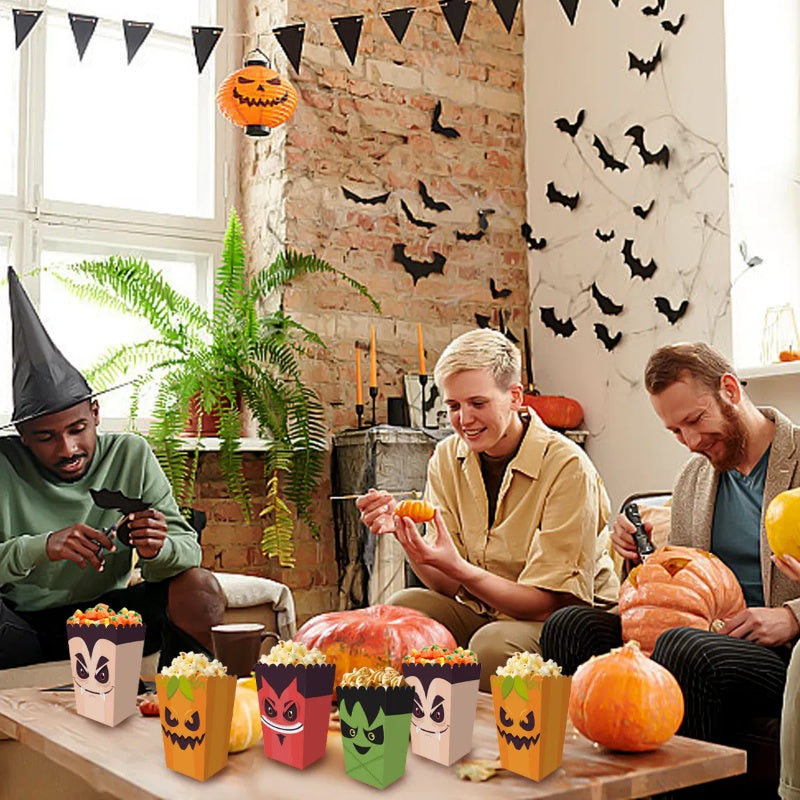 12 Pieces Halloween Popcorn / Snack Treat Boxes