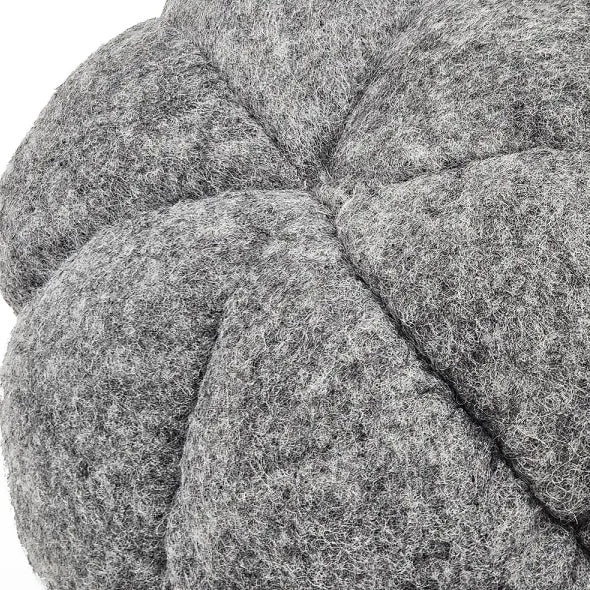 Set Of 3, 8.3x8.3x5.5 Gray Pumpkin Ornament Decor