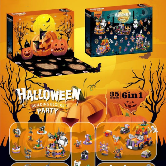 Halloween Pumpkin House Ghost House Building Blocks/Advent Calendar