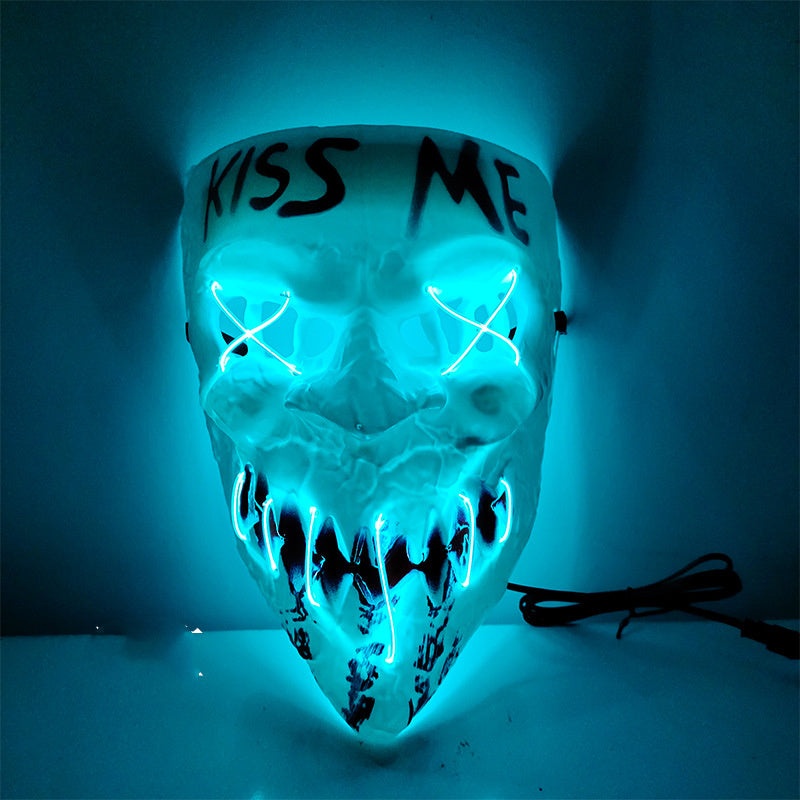 Halloween Horror Tricky Face LED Mask
