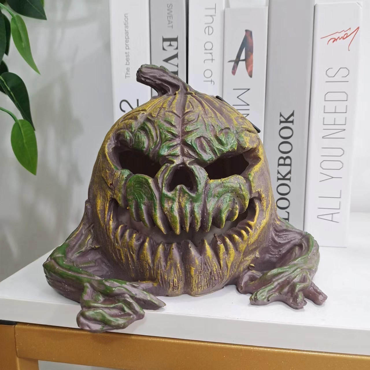 Outdoor Solar Powered Evil Pumpkin