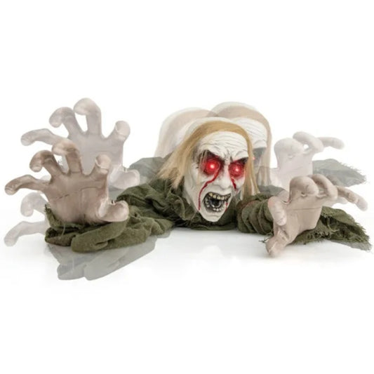 Halloween Zombie Decorations With Glowing Eyes And Spooky Sounds