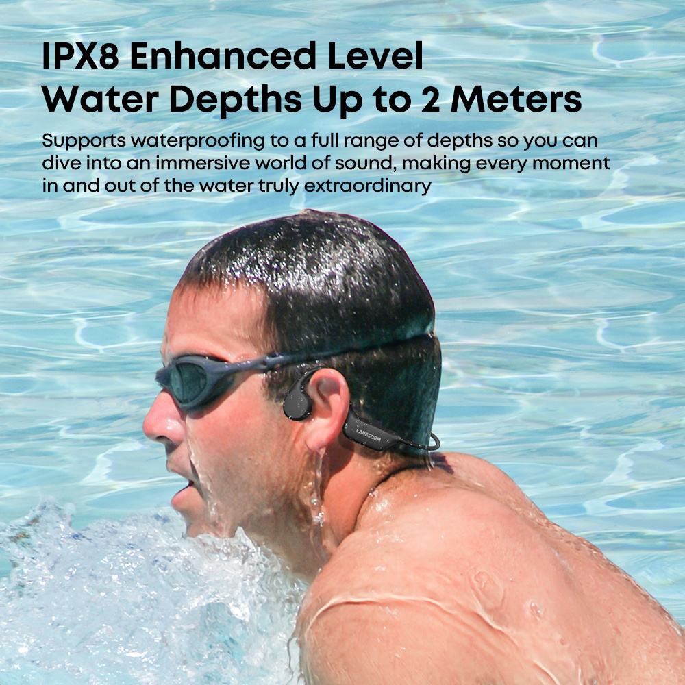 Langsdom AeroSwim Bone Conduction Waterproof Headphones
