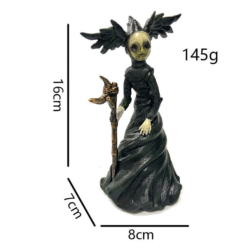 Creepy Witch Resin Figurines