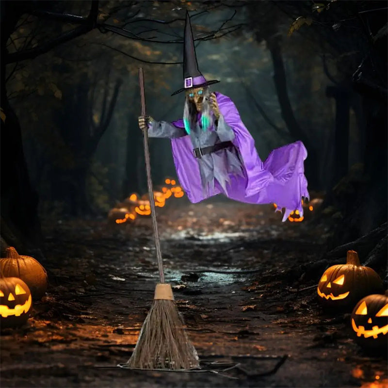 Halloween Outdoor Animatronic Flying Witch
