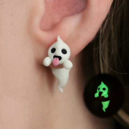 Halloween Glow-in-the-Dark Ghost Earrings