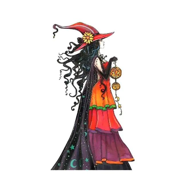 Halloween Metal Witch Sign for Garden Decor